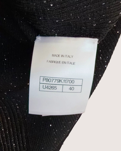 Chanel 25K Bow Sweater Black FR 40