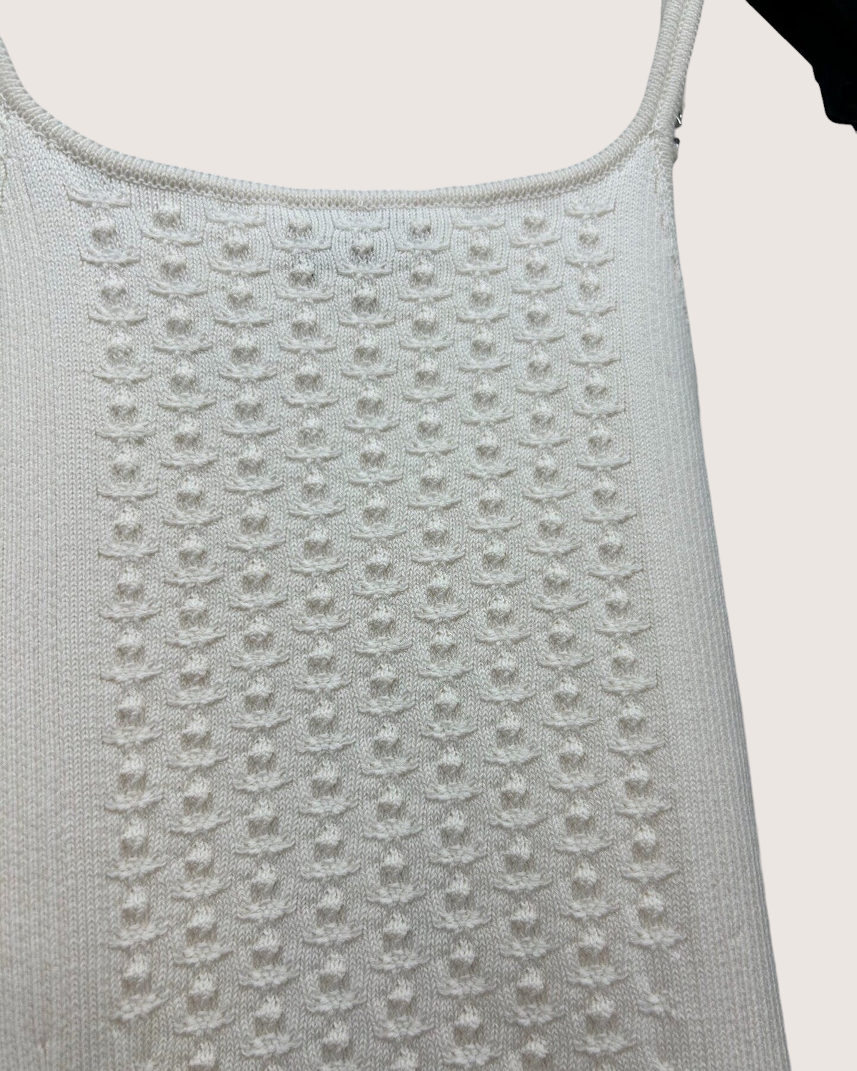 Chanel 25S Crystal CC Camisole Top White