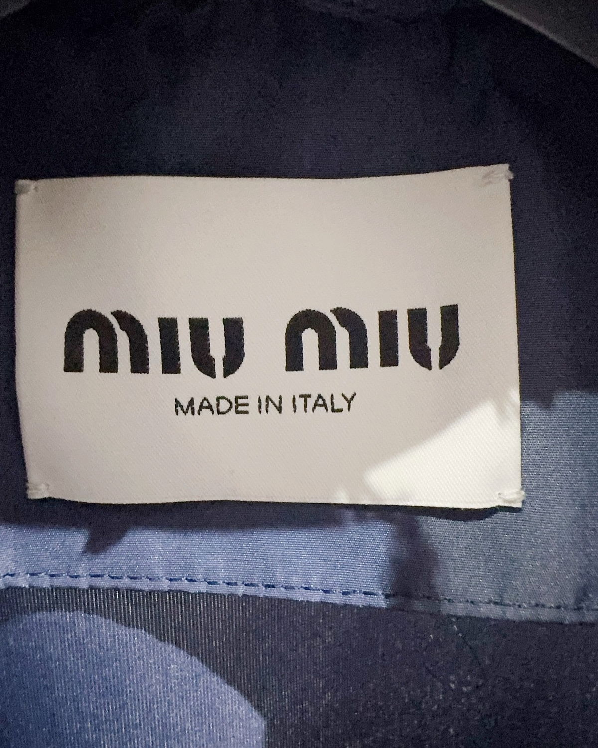 Miu Miu Zip-Up Jacket Navy FR 34