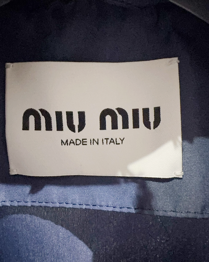 Miu Miu Zip-Up Jacket Navy FR 34