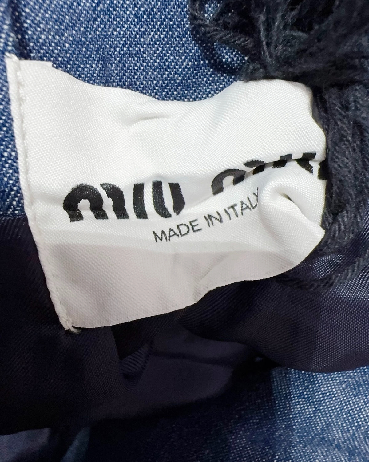 Miu Miu Denim Mid-Length Dress Blue FR 34