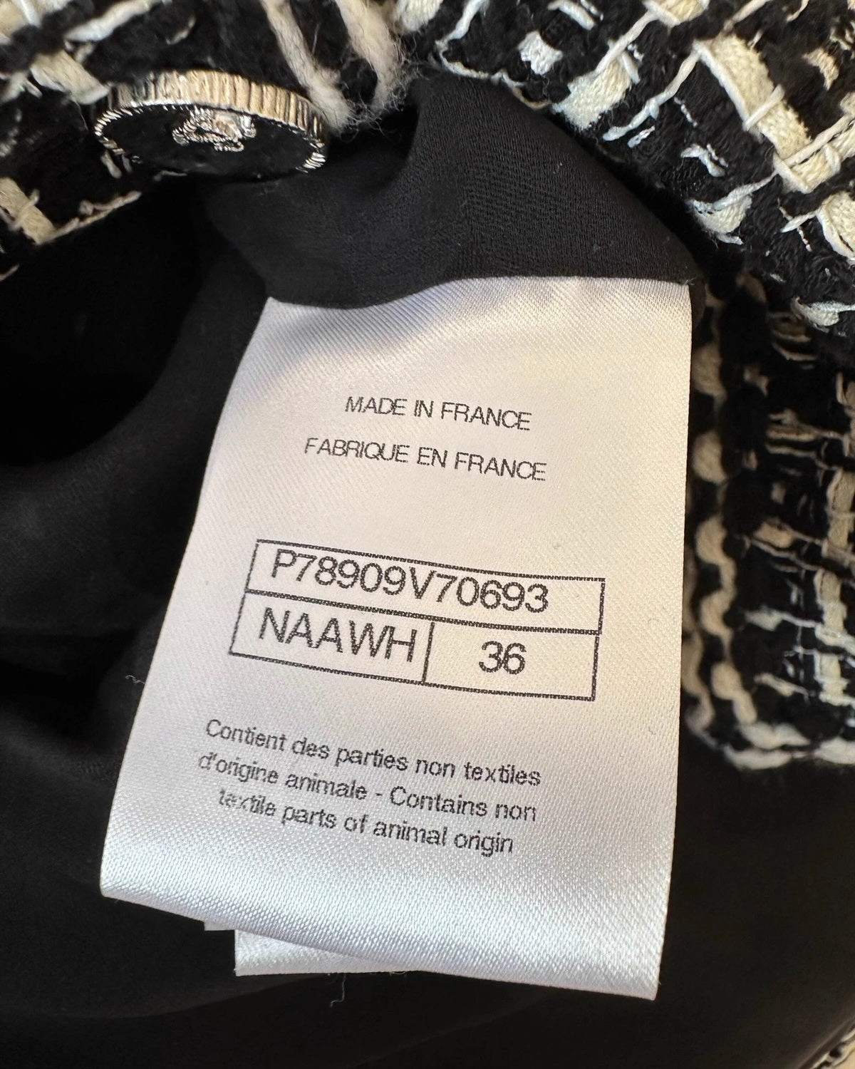 Chanel 25C Plaid Four-Pocket Tweed Jacket