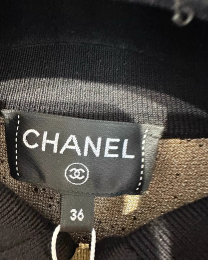 Chanel 25N Fireworks Rhinestones Half-Zip Mini Dress