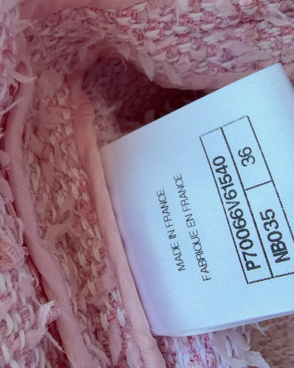 Chanel 21C Tweed Jacket Pink FR 36