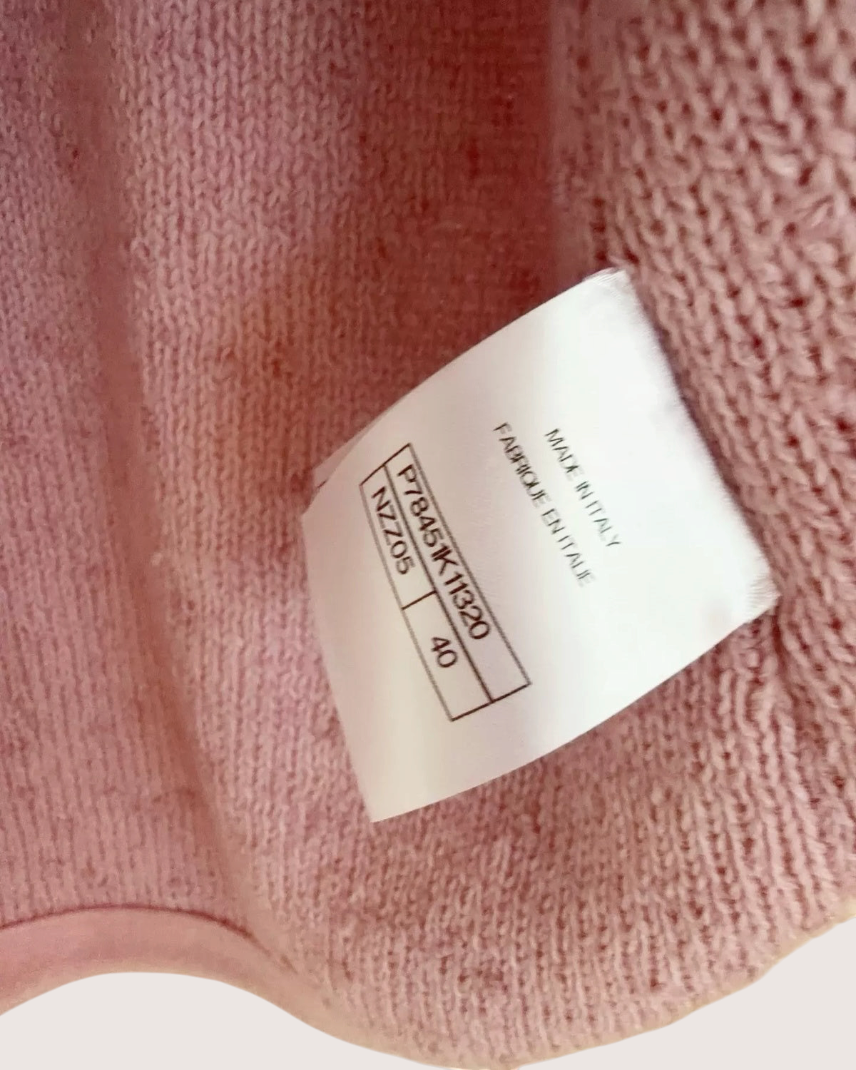 Chanel 24K V-Neck Wool Vest Pink, Black FR 40