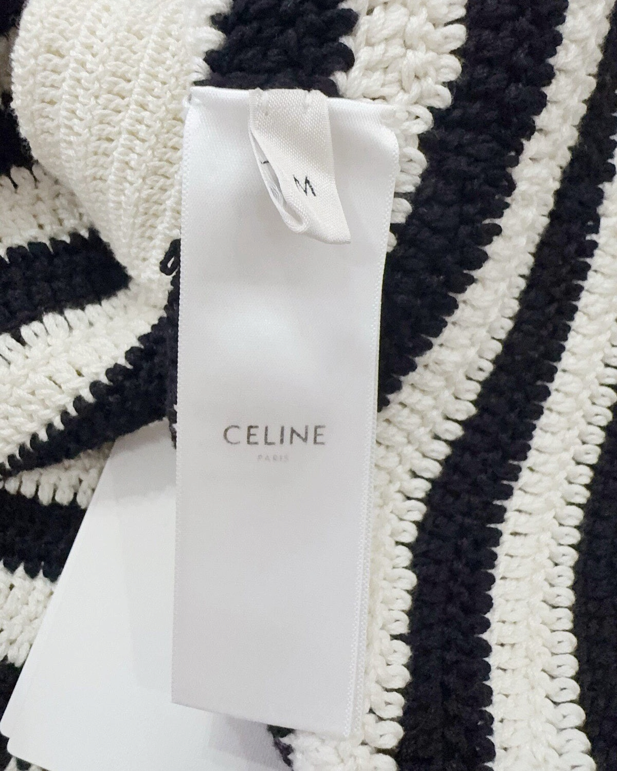 Celine Striped Mini Skirt Navy, White FR 38