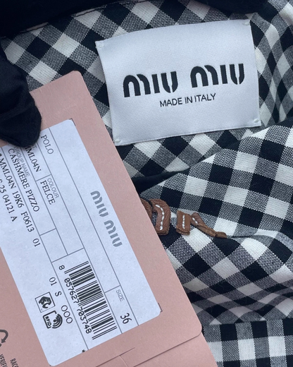 Miu Miu Gingham Mini Dress