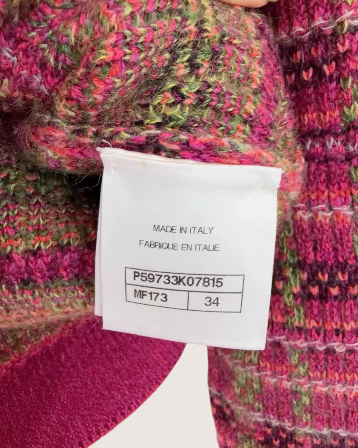 Chanel 18B Plaid Cashmere Cardigan