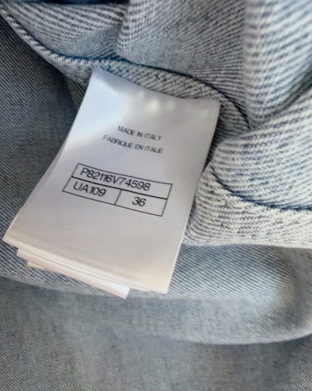Chanel 26C Contrast-Trim Denim Shirt Blue FR 36