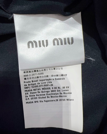 Miu Miu Crystal-Embellished Mini Dress Black, Silver FR 34