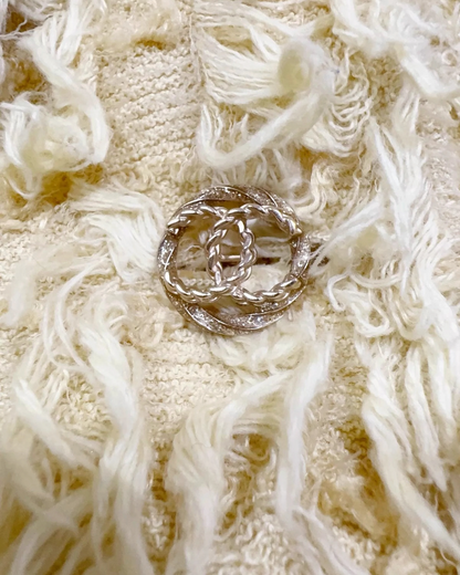 Chanel 21C Fringe Tweed Jacket Yellow FR 38