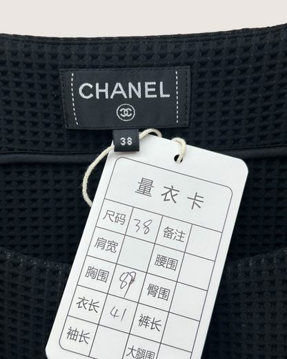 Chanel 25C Waffle Top Black FR 38