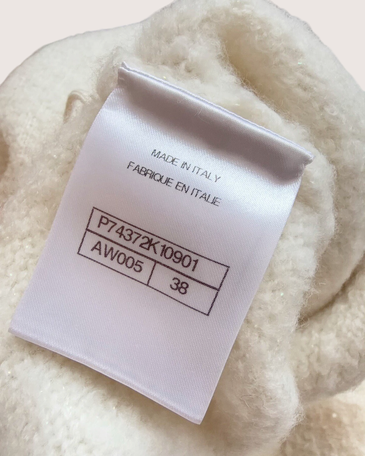 Chanel 23N Coco Neige Cashmere Wide-Leg Trousers Beige/Ecru FR 38