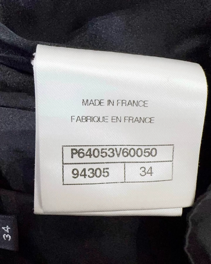 Chanel Pleated Mini Skirt Black FR 34