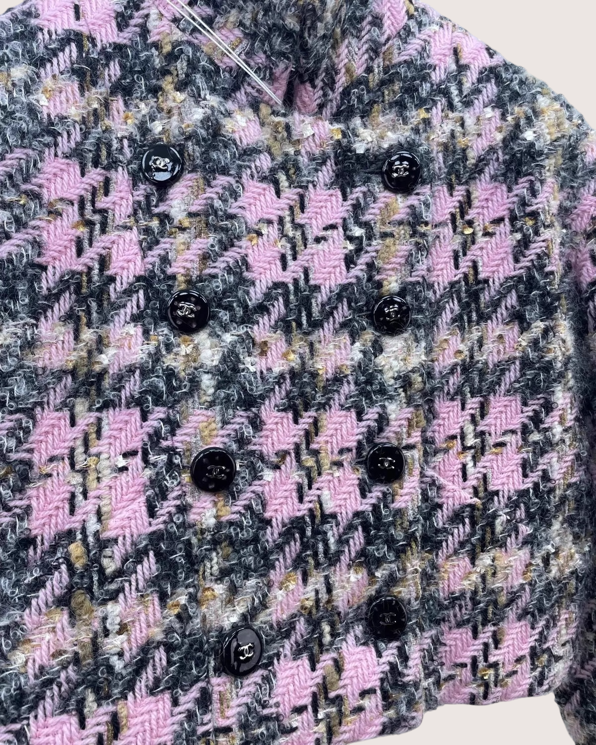 Chanel 24K Tweed Jacket Pink, Grey, Multicolor FR 38