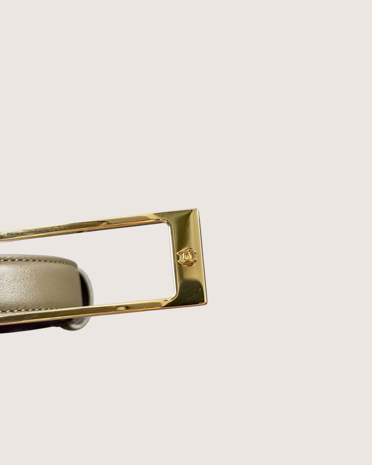 Chanel 26A Square-Buckle Belt Grey One Size