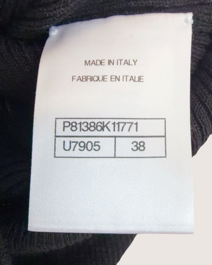 Chanel 26S CC Racerback Mid-Length Dress Black, White FR 38