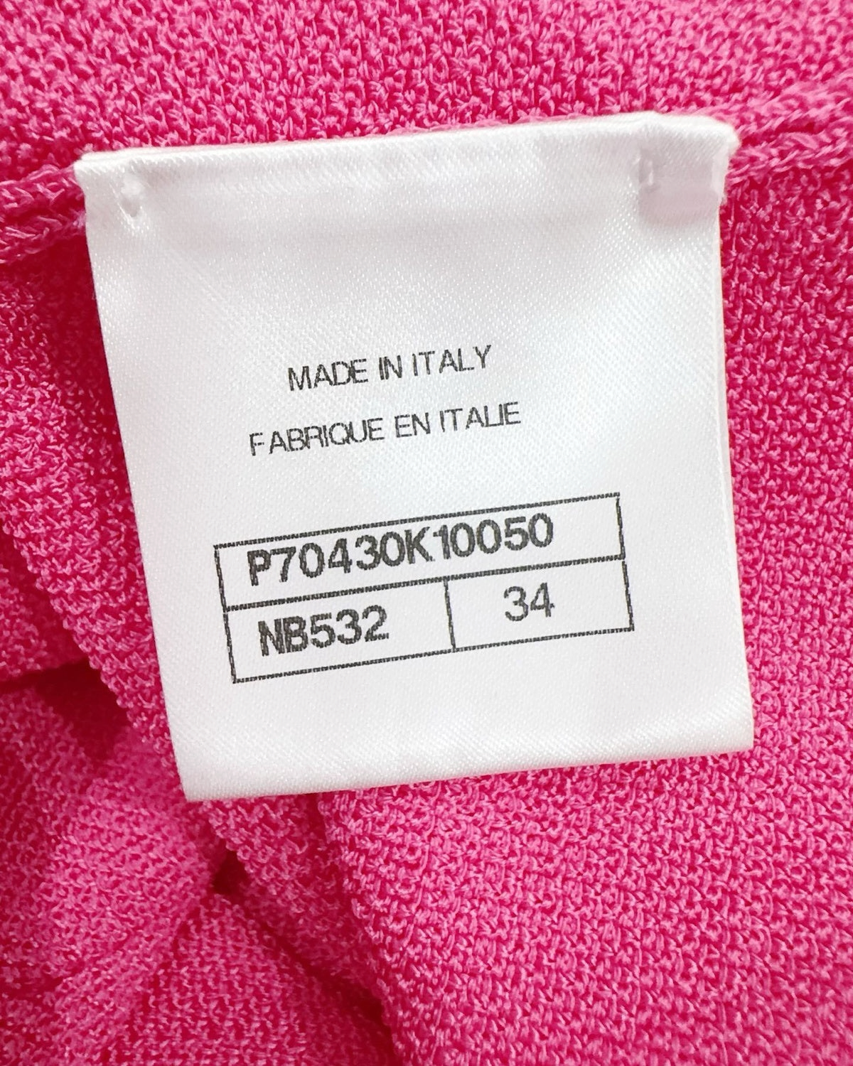 Chanel 21P Eyelet-Pocket Mid-Length Dress Pink FR 34