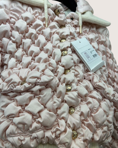 Chanel 22N Coco Neige Hooded Quilted Jacket Pink, Beige/Ecru FR 34