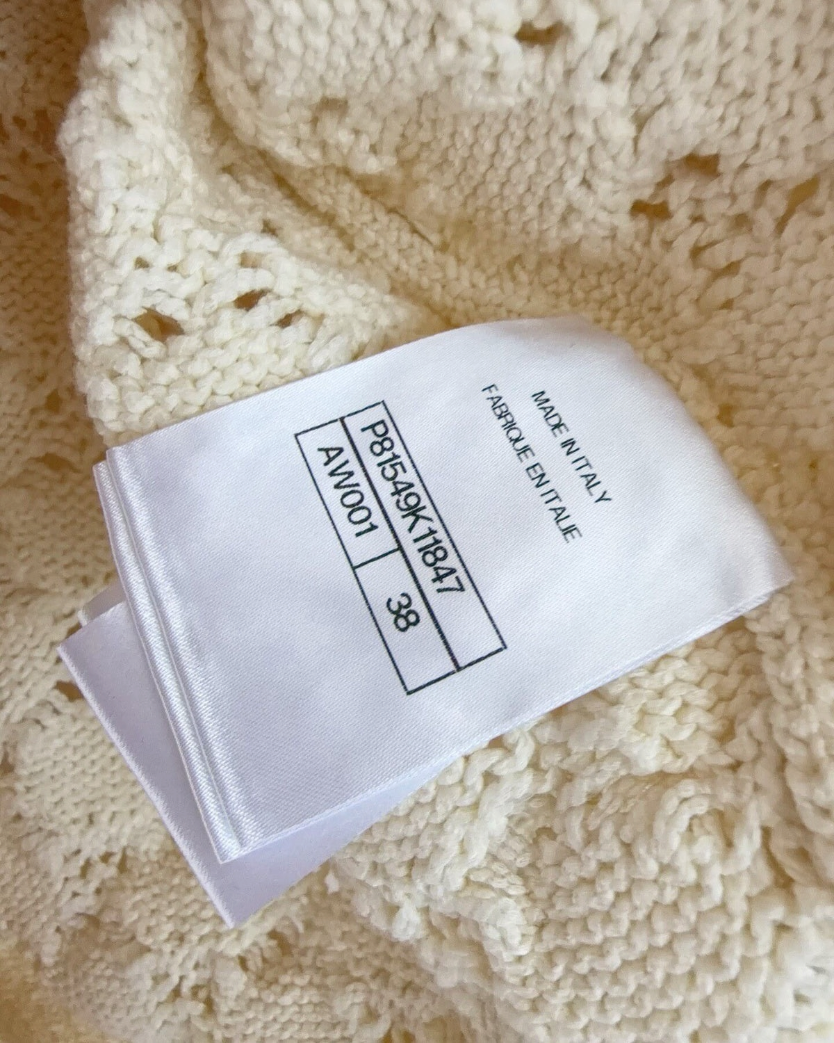 Chanel 26M Coco Beach Crochet Openwork Cardigan Beige/Ecru FR 38