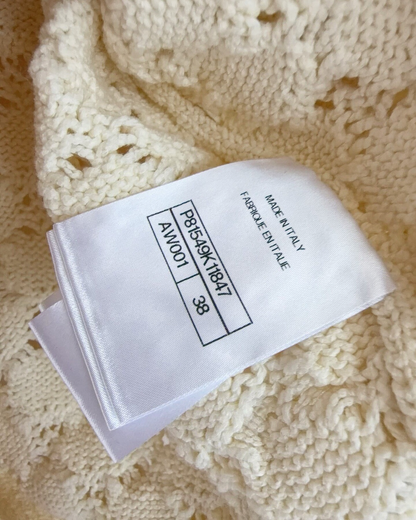 Chanel 26M Coco Beach Crochet Openwork Cardigan Beige/Ecru FR 38