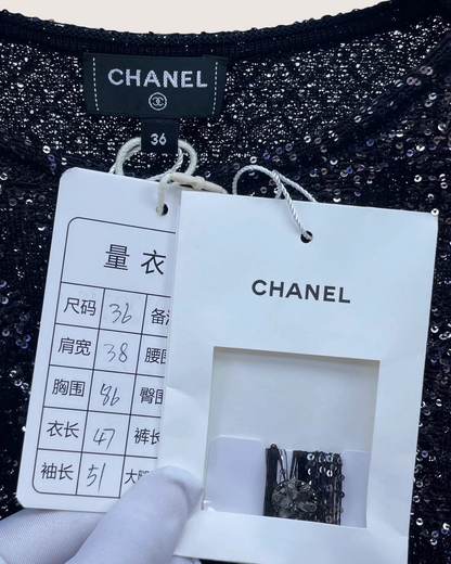 Chanel 25P Starry Sequin Cardigan