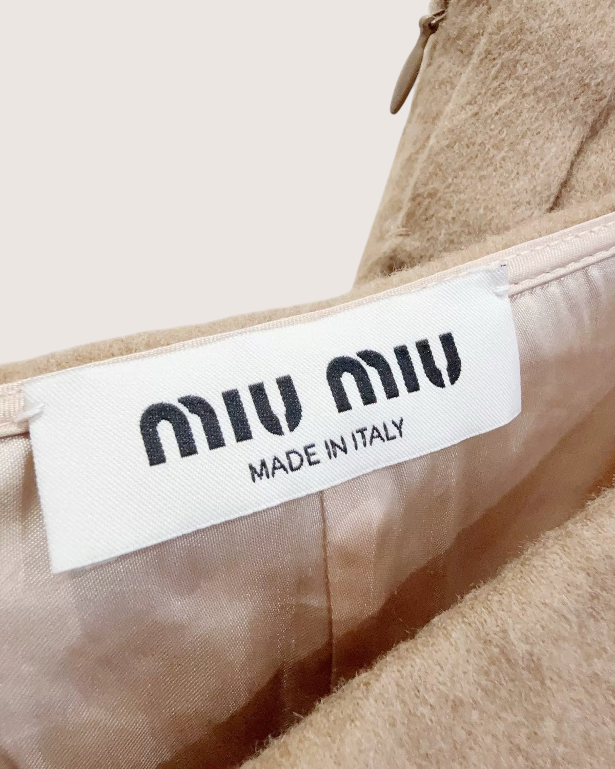 Miu Miu Wool Mid-Length Pencil Skirt Brown, Pink FR 42