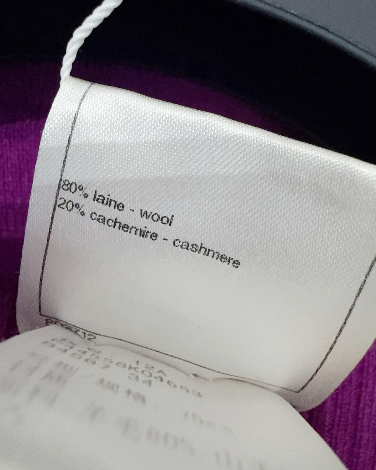 Chanel Two-Tone Knit Mini Dress Purple, Navy FR 34