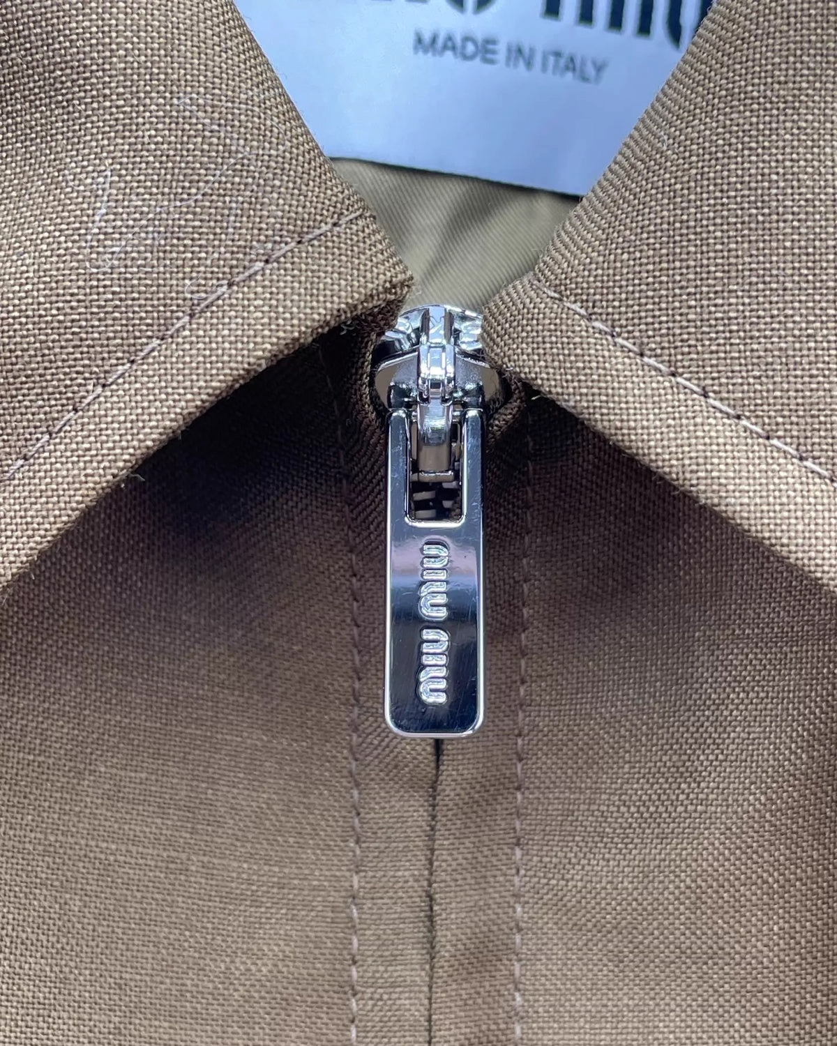 Miu Miu Logo Zip-Up Jacket - view 5
