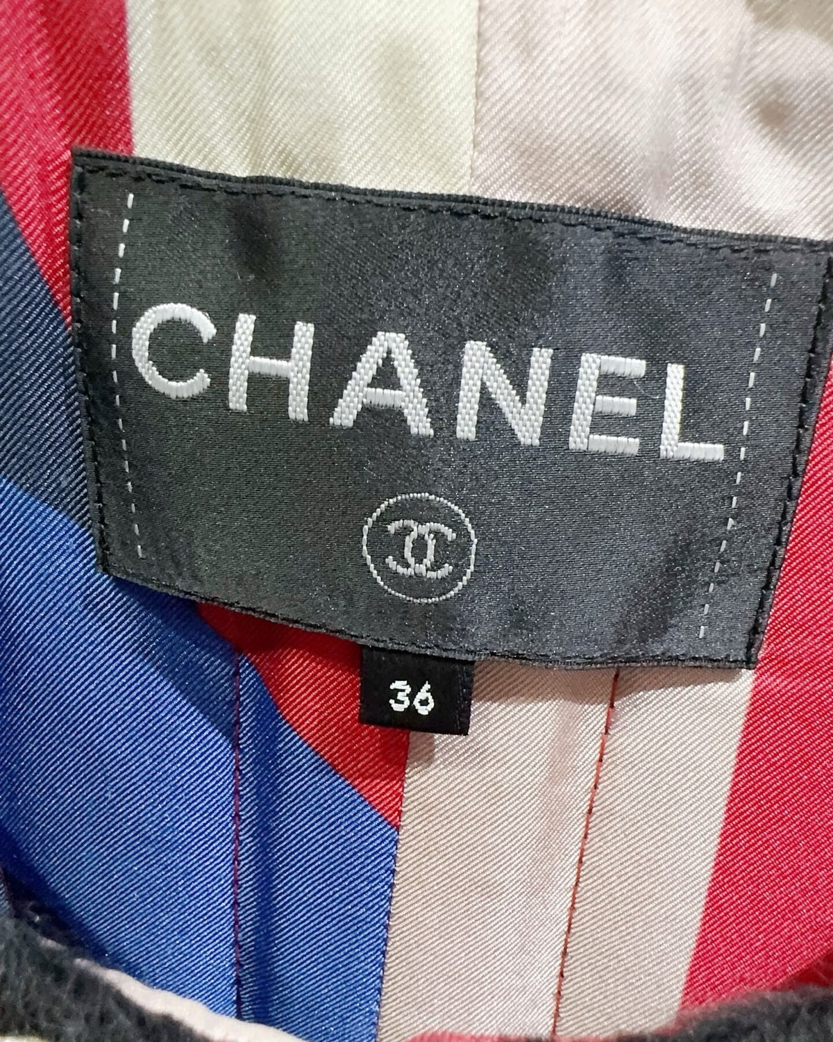 Chanel 19B Wool Four-Pocket Chain-Trim Jacket Black FR 36