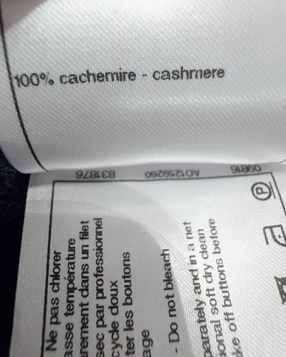 Chanel Cashmere Cardigan Navy, Grey FR 34