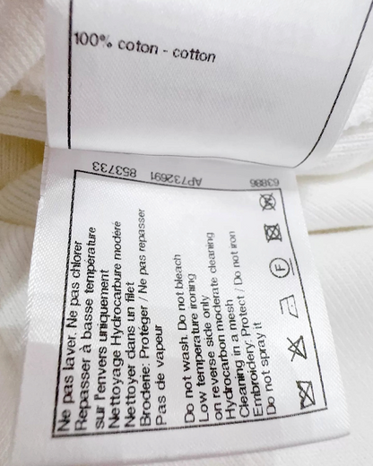 Chanel 23C Ribbed T-Shirt White FR 40
