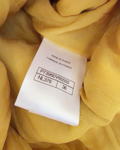 Chanel 23C Tweed Jacket Yellow, Gold FR 36