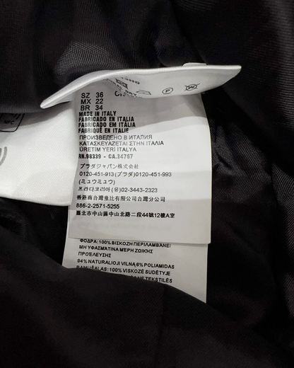 Miu Miu Tweed Shorts Navy, White FR 36