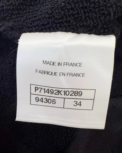 Chanel 21K CC Logo Wide-Leg Trousers Black, Multicolor FR 34