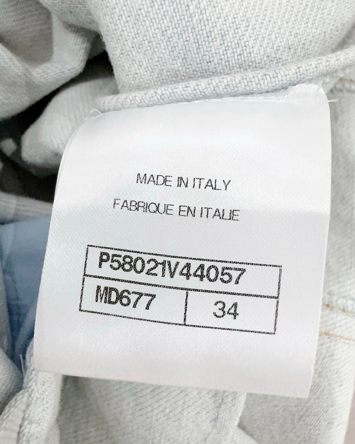 Chanel 18C Denim Mid-Length Dress Blue FR 34