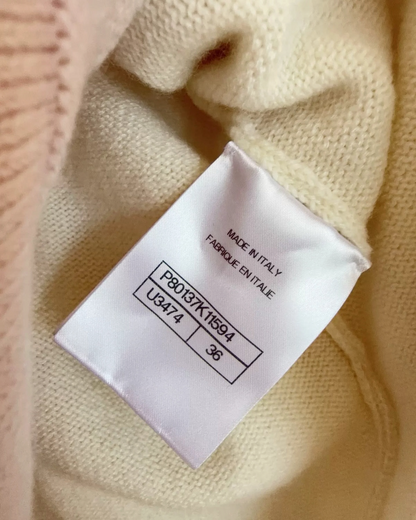 Chanel 25B Long-Sleeve Tie Jacket White FR 36