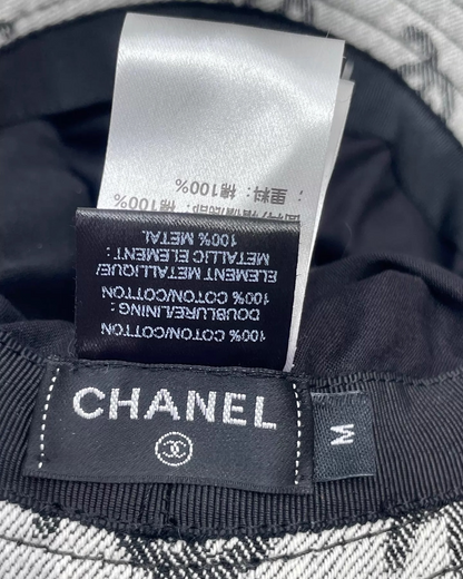 Chanel 22K CC Logo Denim Bucket Hat