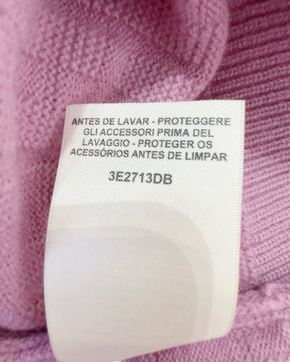 Hermès Wool Logo Cardigan Pink FR 36