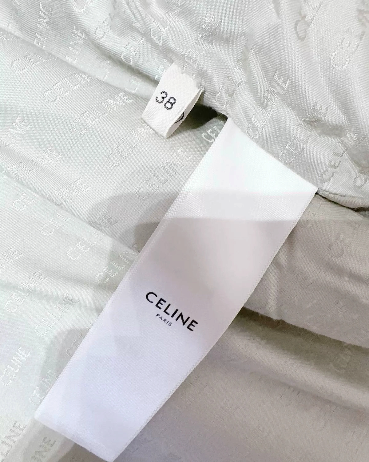 Celine Cropped Tweed Jacket Grey FR 38