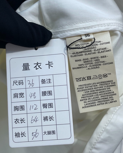 Hermès Quilted Pockets Jacket White FR 36