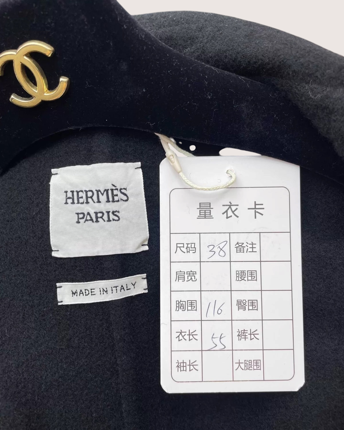 Hermès Hermes Cashmere Zip-Up Jacket Black FR 38