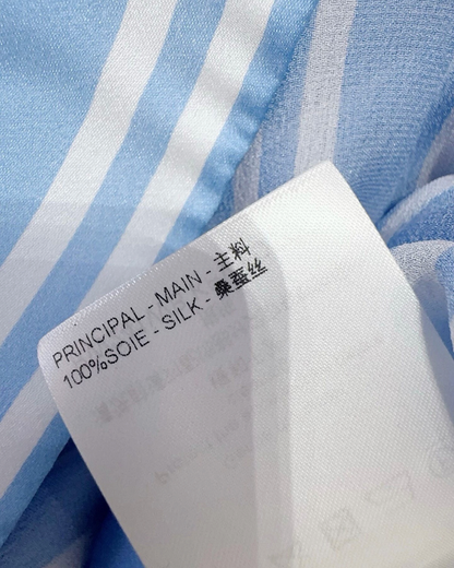 Louis Vuitton Striped Batwing-Sleeve Shirt Blue, White FR 32