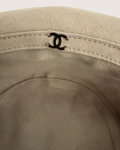 Chanel 24N Coco Neige Shearling Bucket Hat Brown One Size