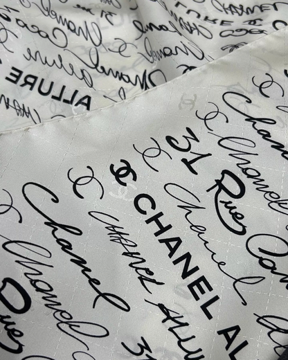 Chanel 23S Monogram Logo Silk Scarf - view 6