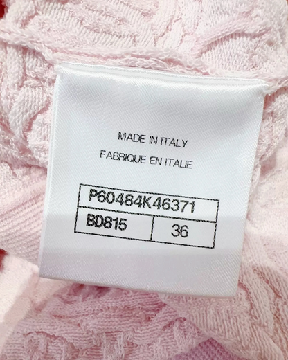 Chanel 19P Jacquard Cardigan Pink FR 36