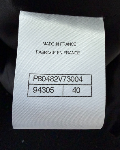 Chanel 25K Sequin Tweed Cropped Jacket Black FR 40