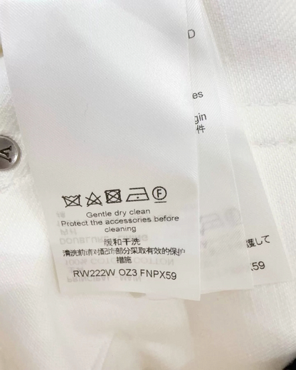 Louis Vuitton Monogram-Patch Straight Denim Jeans White FR 34