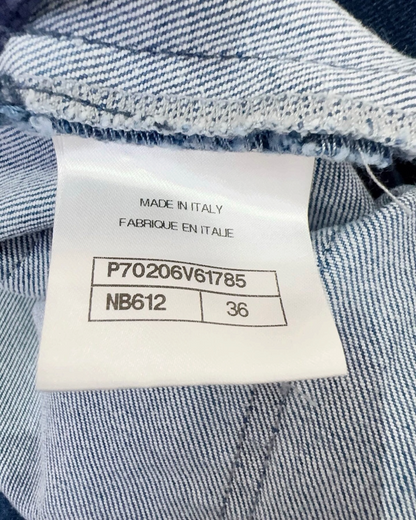 Chanel 21P CC Logo Skinny Denim Jeans Blue FR 36
