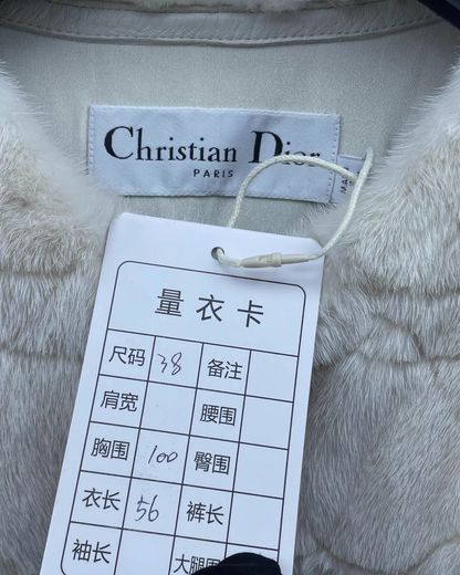 Christian Dior Mink Fur Vest White FR 38